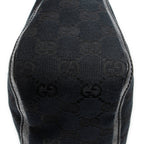 Shoulder Bag Small Abbey Top Handle Black Monogrammed Canvas
