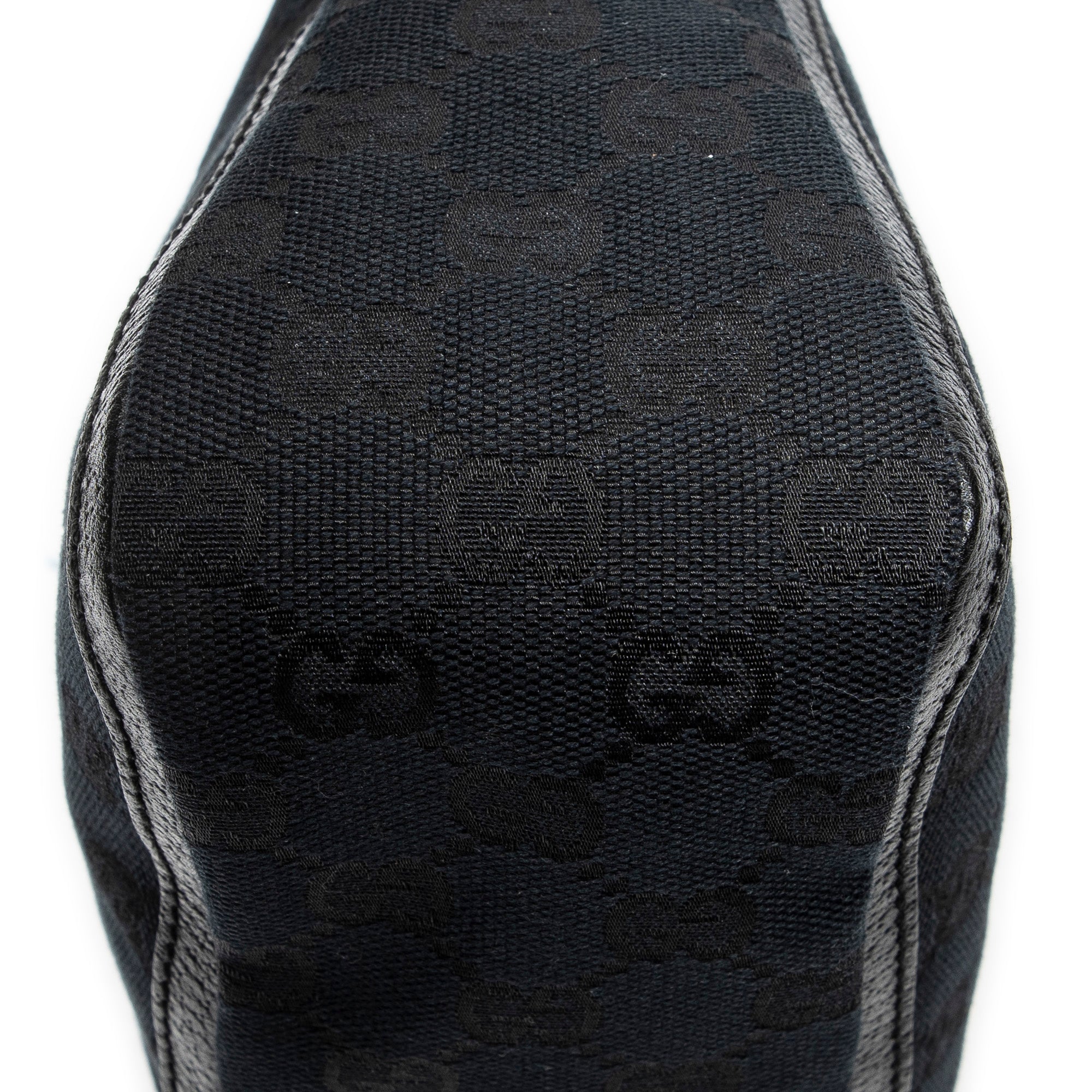 Shoulder Bag Small Abbey Top Handle Black Monogrammed Canvas
