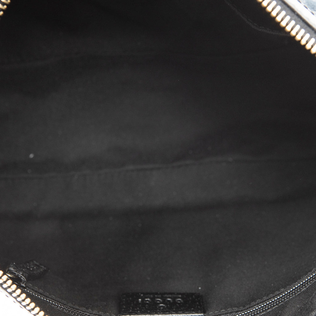 Shoulder Bag Small Abbey Top Handle Black Monogrammed Canvas