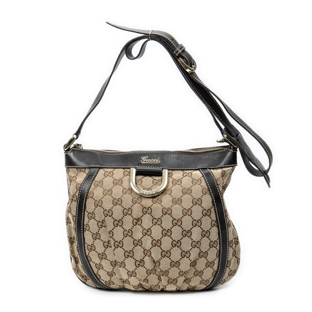 Handbag D Ring Messenger Beige Monogrammed Canvas
