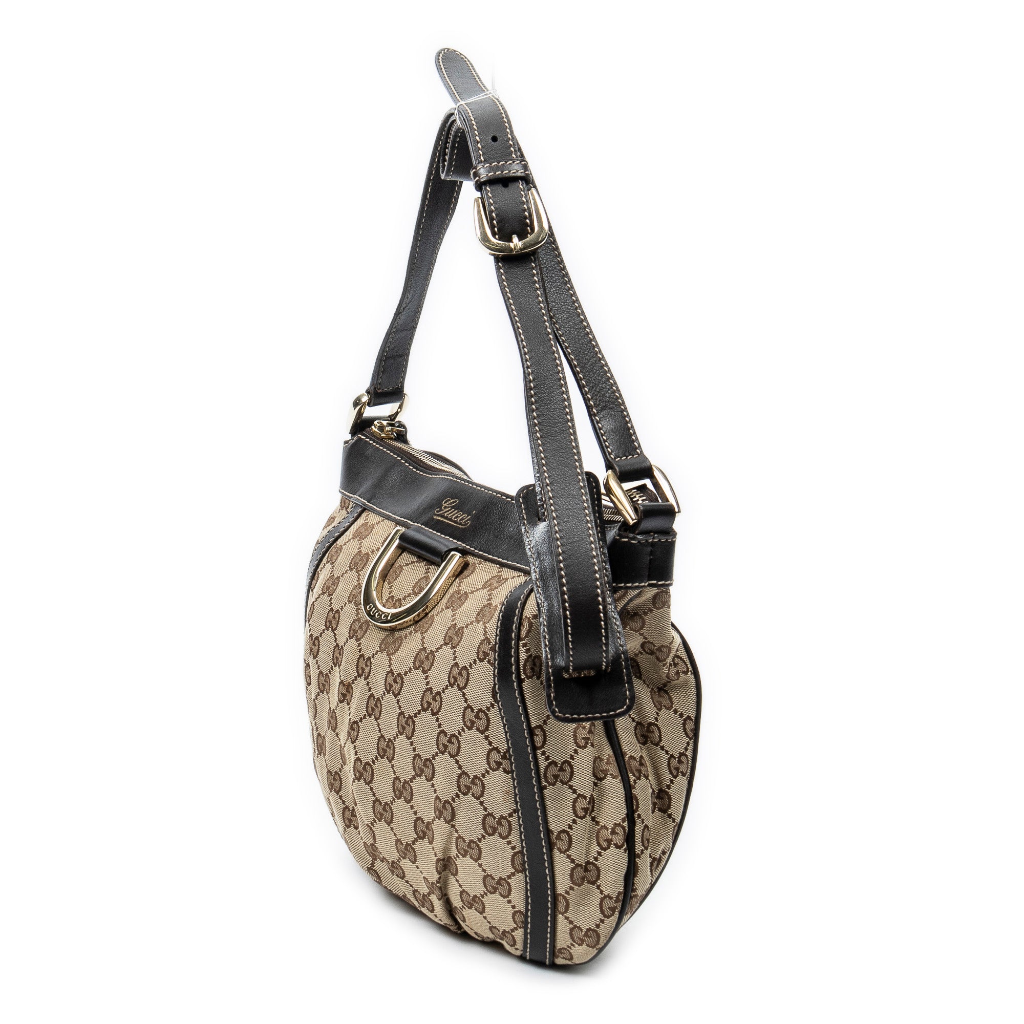 Handbag D Ring Messenger Beige Monogrammed Canvas
