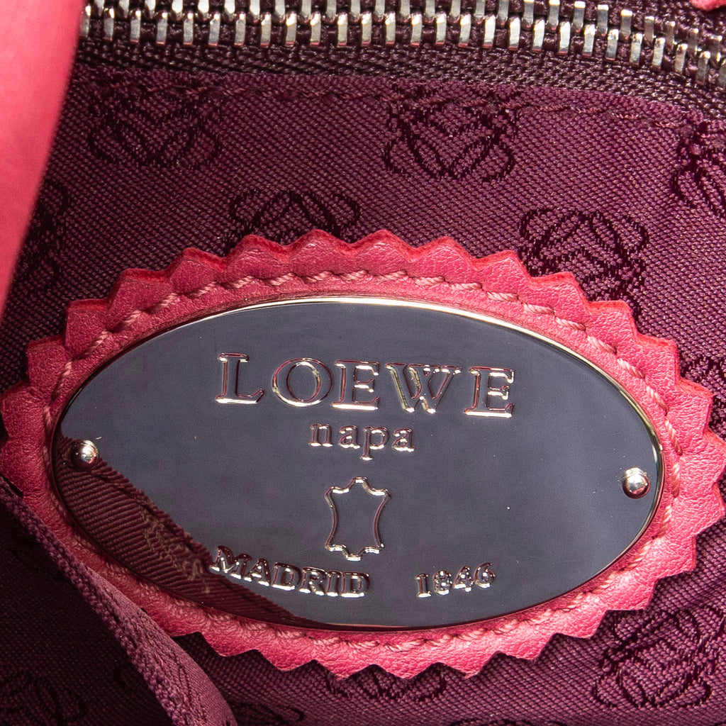 Shoulder Bag Bicolor Tassel Flamenco Pink Calfskin Leather