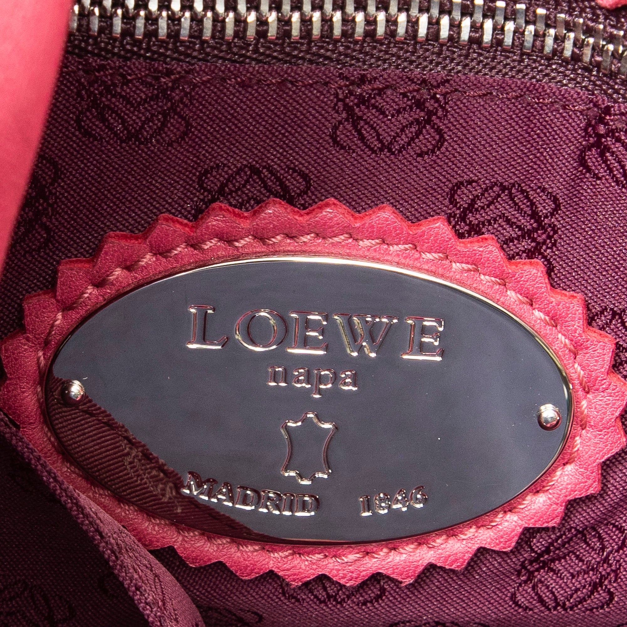 Shoulder Bag Bicolor Tassel Flamenco Pink Calfskin Leather