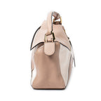 Shoulder Bag Small Puzzle Bag Beige Calfskin Leather