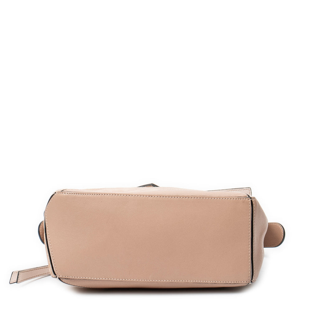 Shoulder Bag Small Puzzle Bag Beige Calfskin Leather