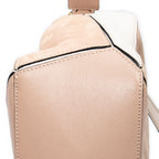 Shoulder Bag Small Puzzle Bag Beige Calfskin Leather