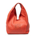 Shoulder Bag Dunas Hobo Pink Grained Calfskin Leather