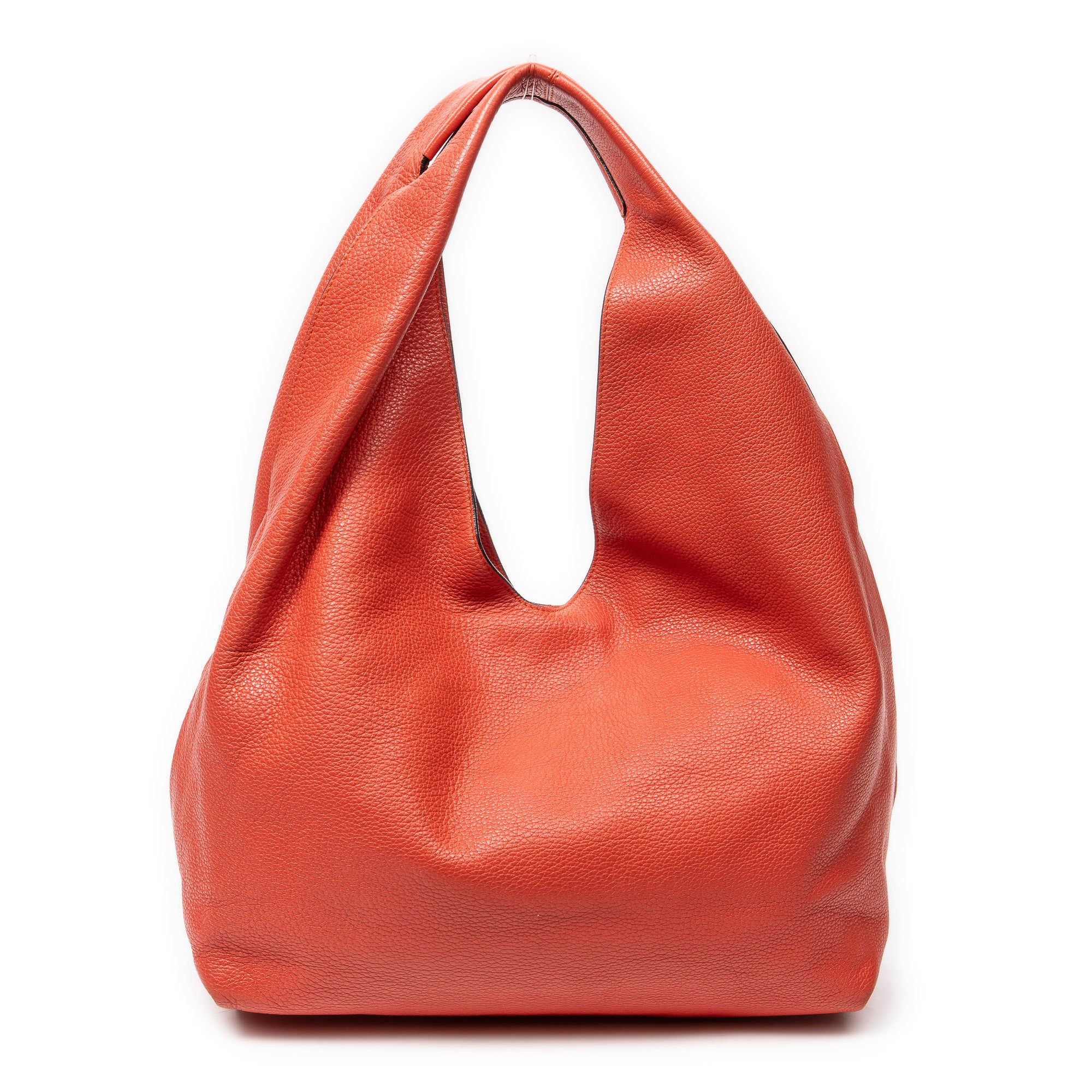 Shoulder Bag Dunas Hobo Pink Grained Calfskin Leather