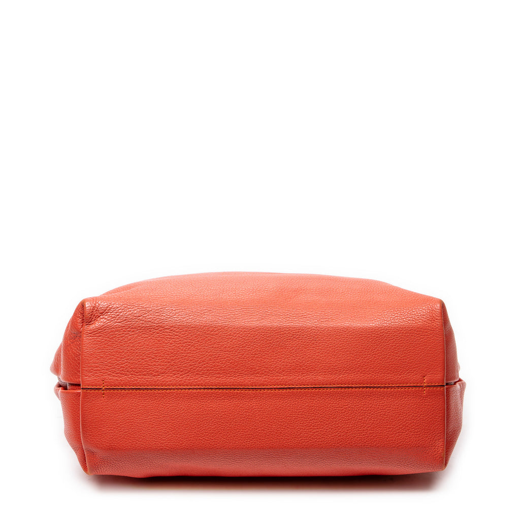 Shoulder Bag Dunas Hobo Pink Grained Calfskin Leather