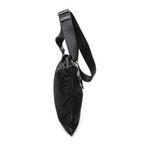 Bandolera Plana Cuadrada de Lona de Nylon Negra