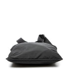 Bandolera Plana Cuadrada de Lona de Nylon Negra