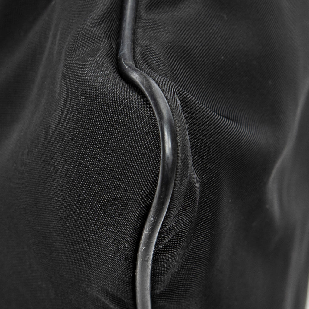 Bandolera Plana Cuadrada de Lona de Nylon Negra