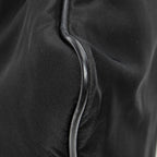 Bandolera Plana Cuadrada de Lona de Nylon Negra