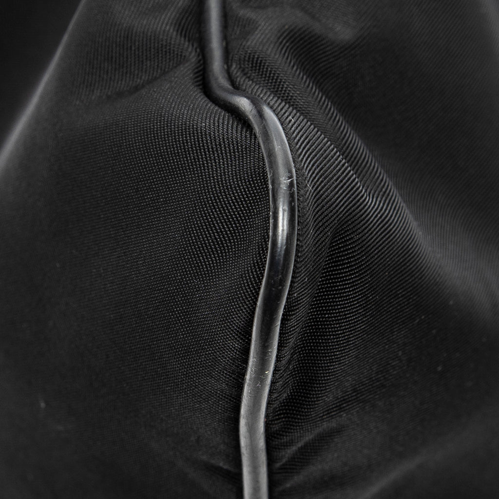 Bandolera Plana Cuadrada de Lona de Nylon Negra