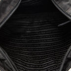 Bandolera Plana Cuadrada de Lona de Nylon Negra