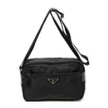 Shoulder Bag Front Zip Camera Crossbody Black Nylon Canvas