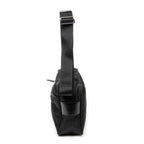 Shoulder Bag Front Zip Camera Crossbody Black Nylon Canvas