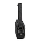 Shoulder Bag Front Zip Camera Crossbody Black Nylon Canvas