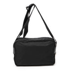 Shoulder Bag Front Zip Camera Crossbody Black Nylon Canvas