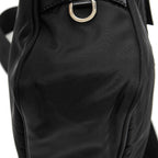 Shoulder Bag Front Zip Camera Crossbody Black Nylon Canvas
