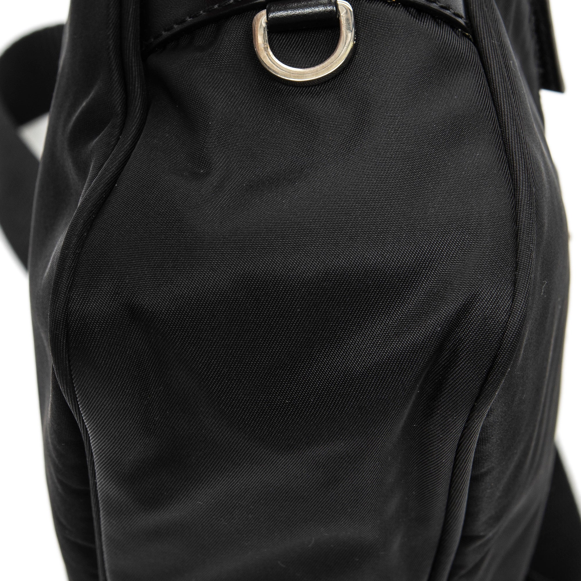 Shoulder Bag Front Zip Camera Crossbody Black Nylon Canvas