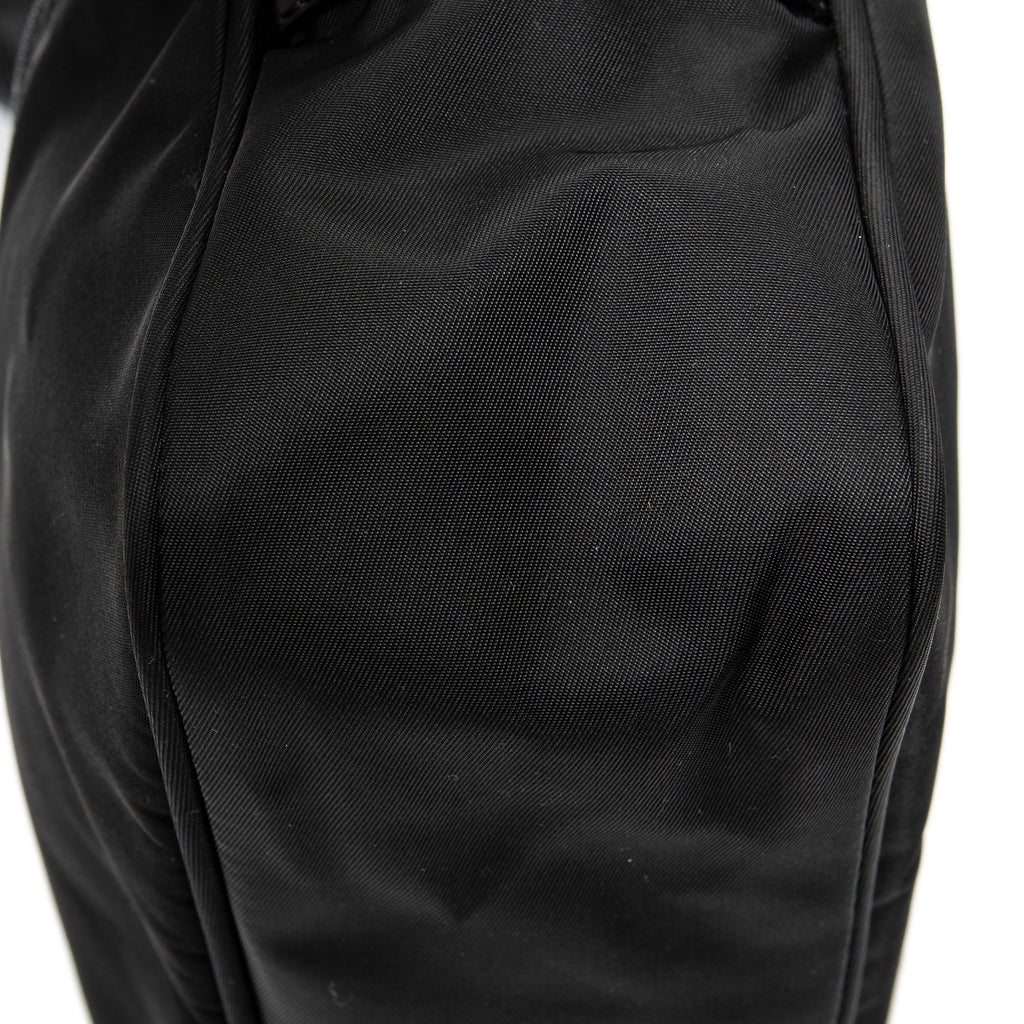 Shoulder Bag Front Zip Camera Crossbody Black Nylon Canvas