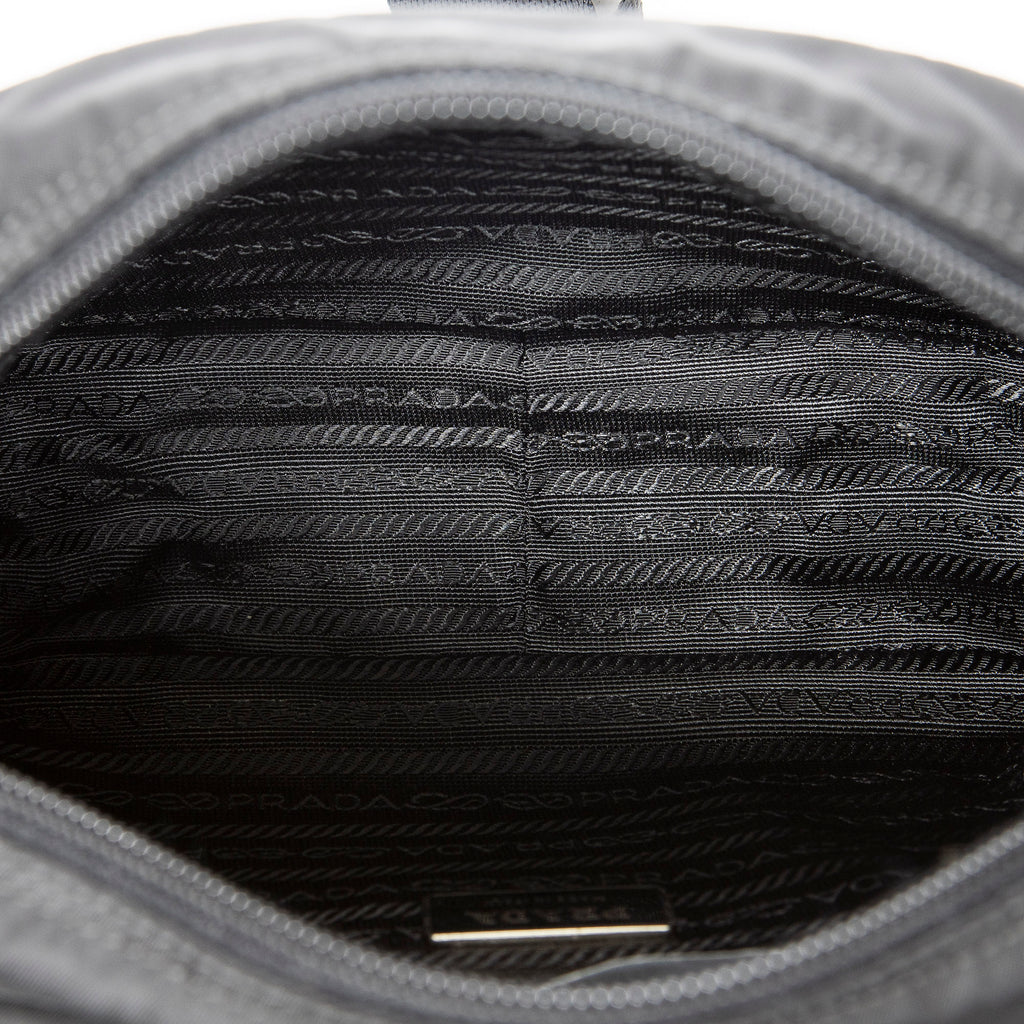 Shoulder Bag Front Zip Camera Crossbody Black Nylon Canvas