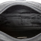 Shoulder Bag Front Zip Camera Crossbody Black Nylon Canvas