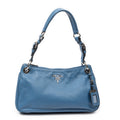 Prada - Sac hobo à boucle et fermeture éclair - Bleu