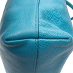 Bolso de hombro convertible Shopper de piel Vitello Phenix azul