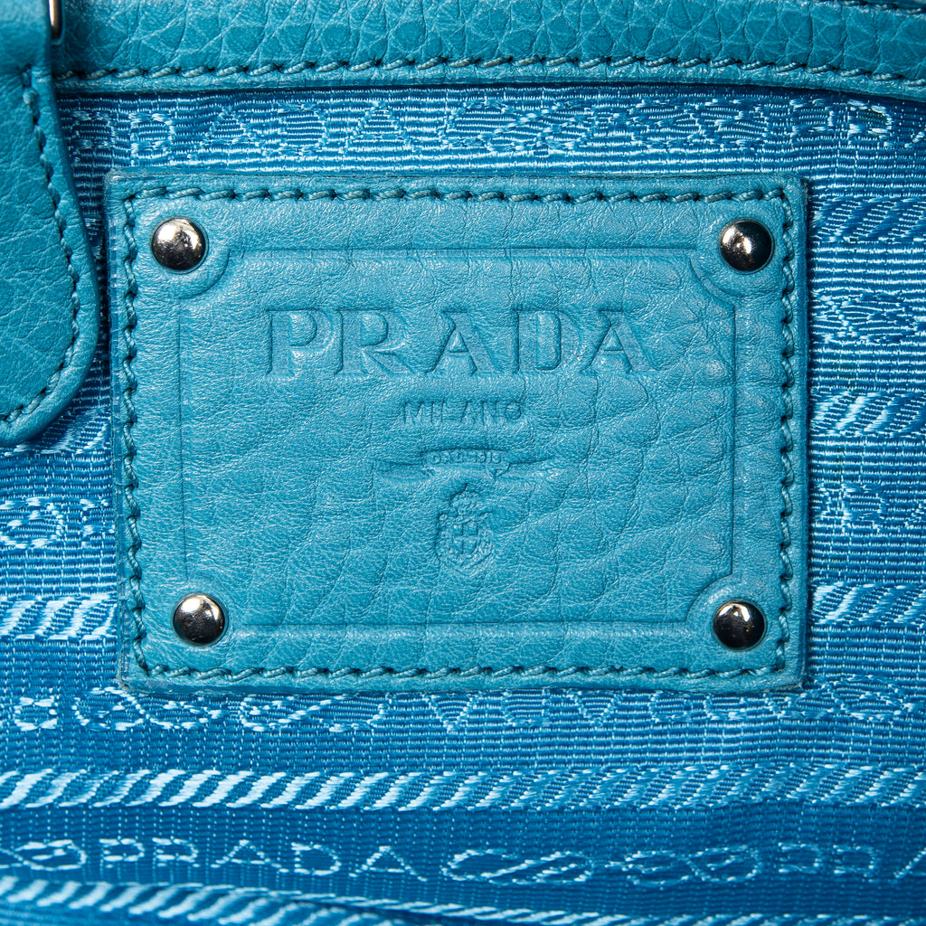 Bolso de hombro convertible Shopper de piel Vitello Phenix azul