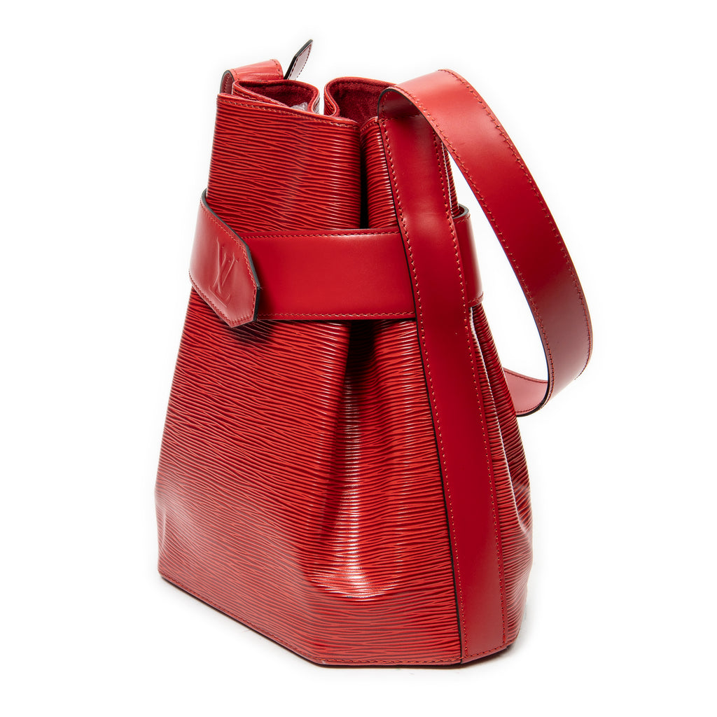Sac à bandoulière PM en cuir épi rouge