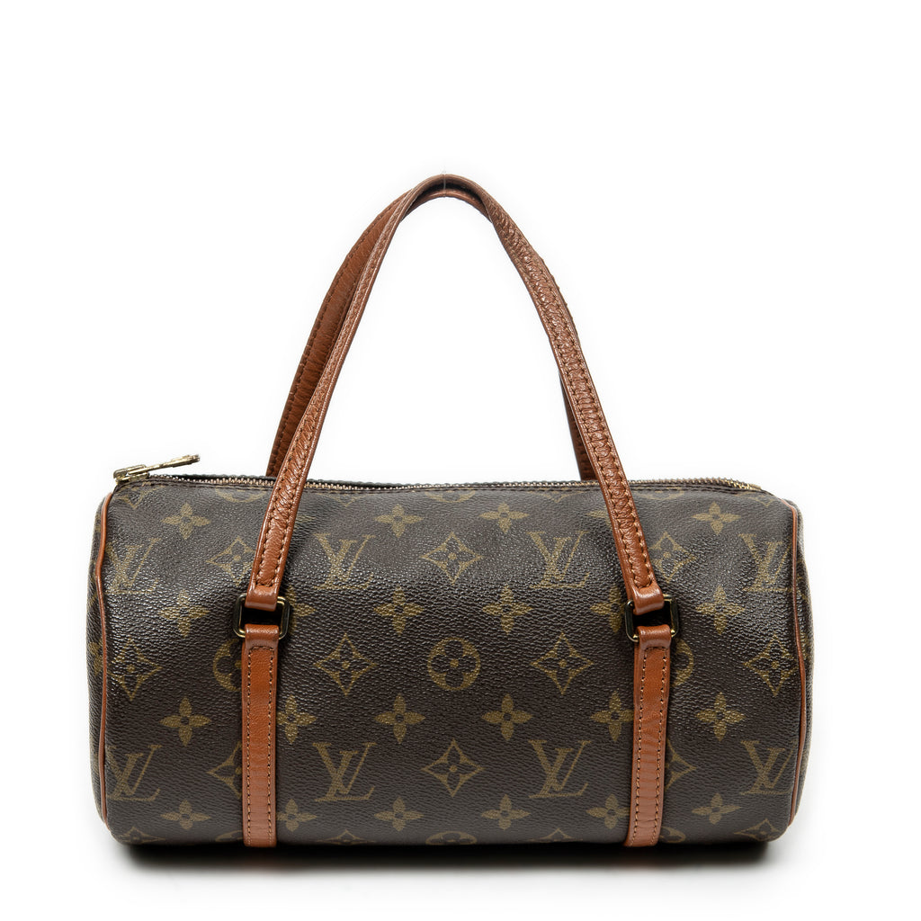 Handbag Papillon 26 Brown Monogram Canvas