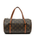 Handbag Papillon 26 Brown Monogram Canvas