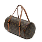 Handbag Papillon 26 Brown Monogram Canvas