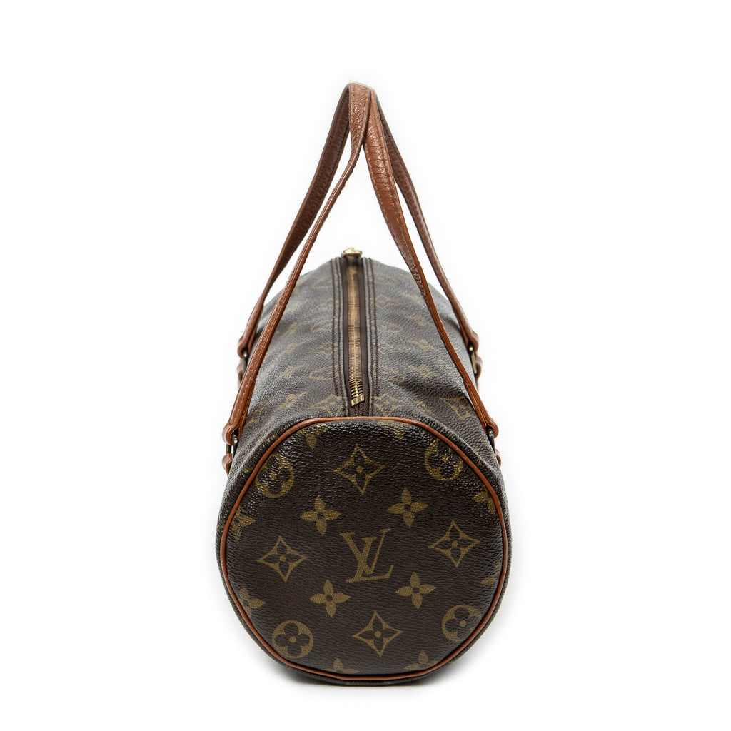 Handbag Papillon 26 Brown Monogram Canvas