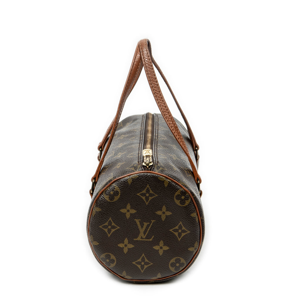 Handbag Papillon 26 Brown Monogram Canvas