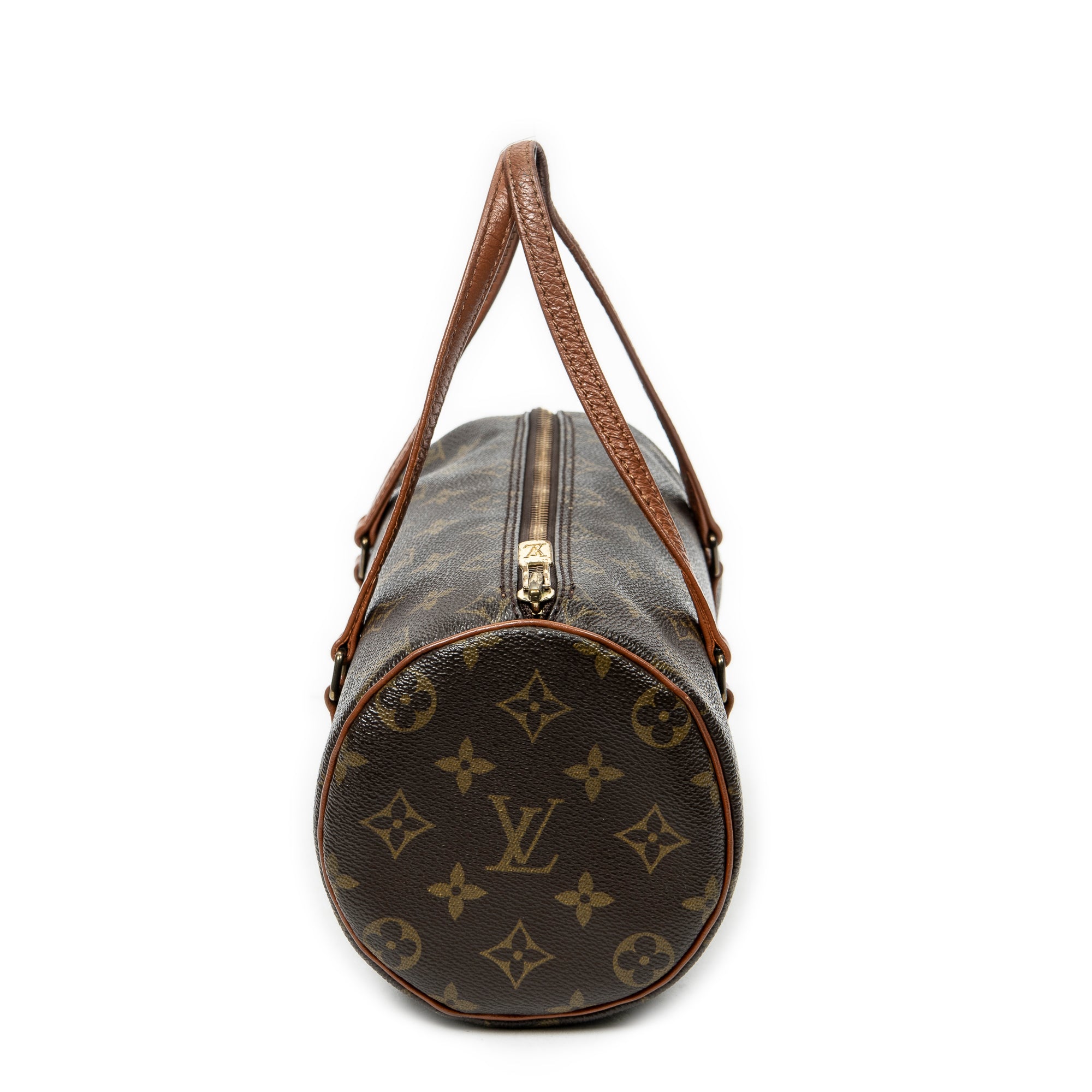 Handbag Papillon 26 Brown Monogram Canvas