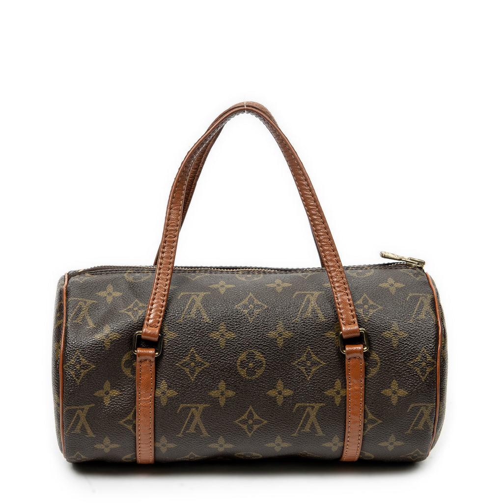 Handbag Papillon 26 Brown Monogram Canvas