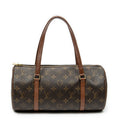 Handbag Papillon 30 Brown Monogram Canvas