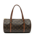 Handbag Papillon 30 Brown Monogram Canvas