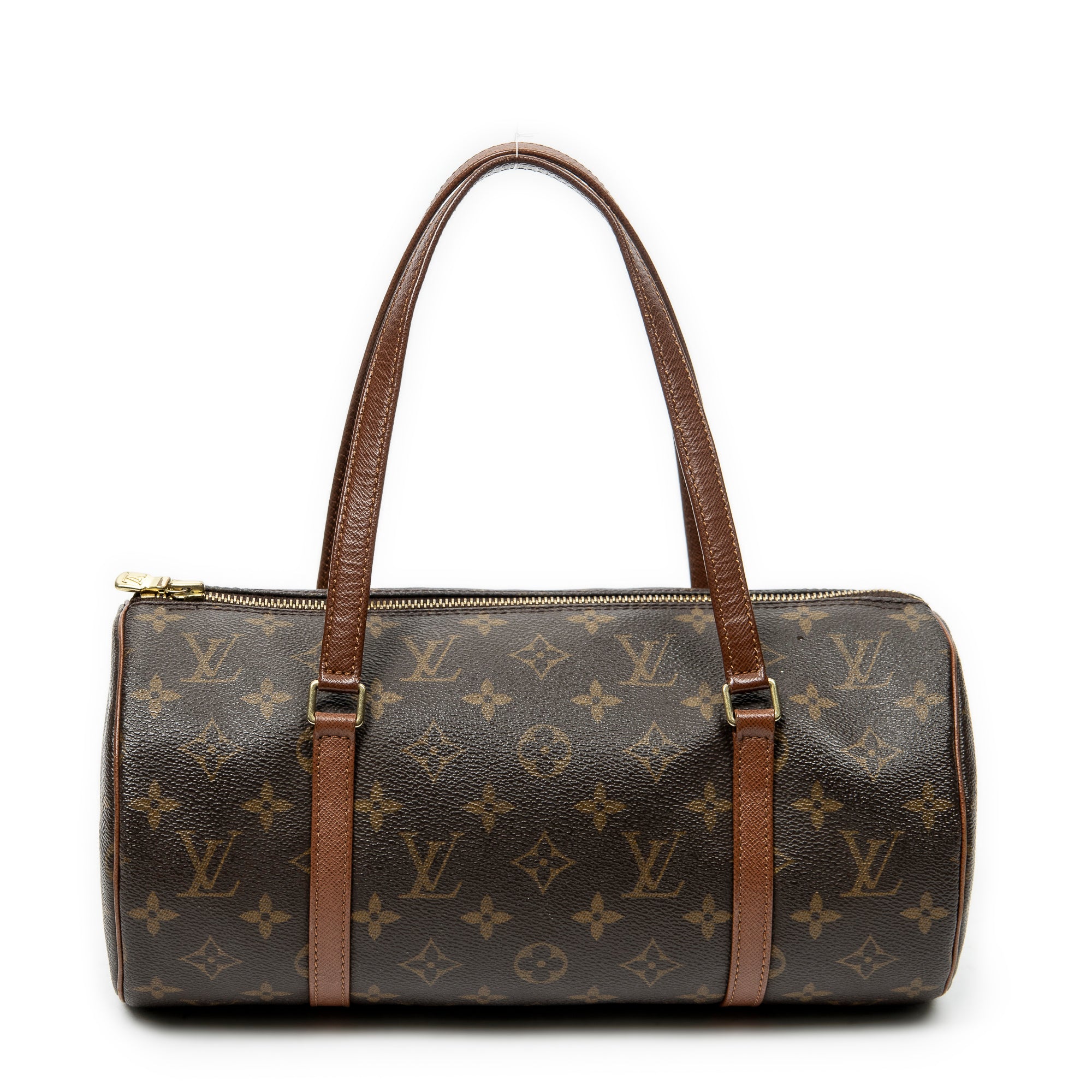 Handbag Papillon 30 Brown Monogram Canvas