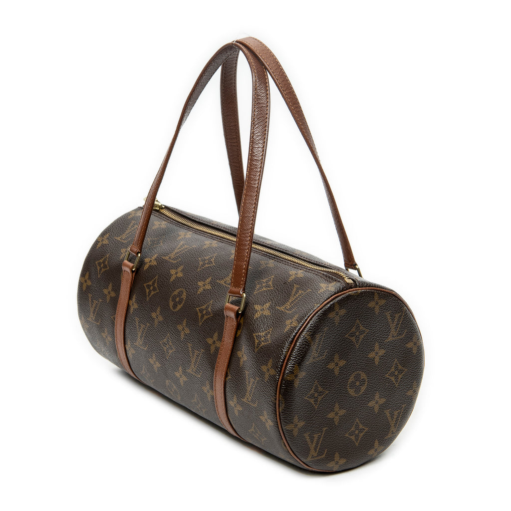Handbag Papillon 30 Brown Monogram Canvas
