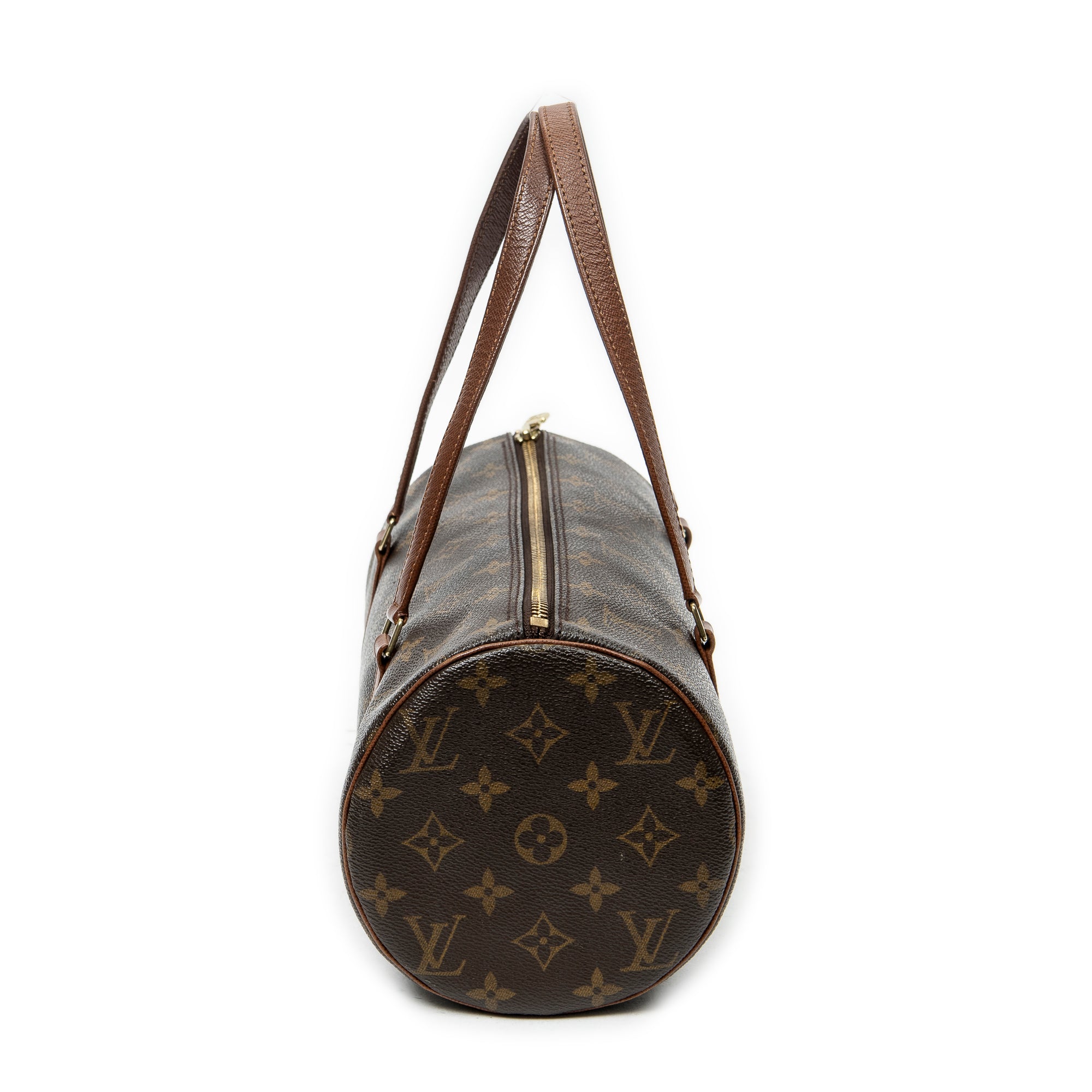 Handbag Papillon 30 Brown Monogram Canvas