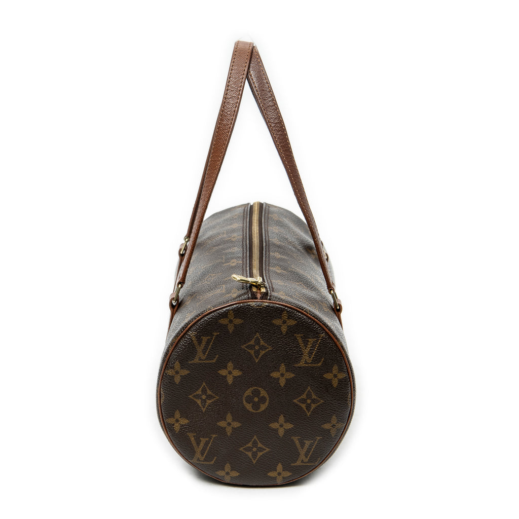 Handbag Papillon 30 Brown Monogram Canvas
