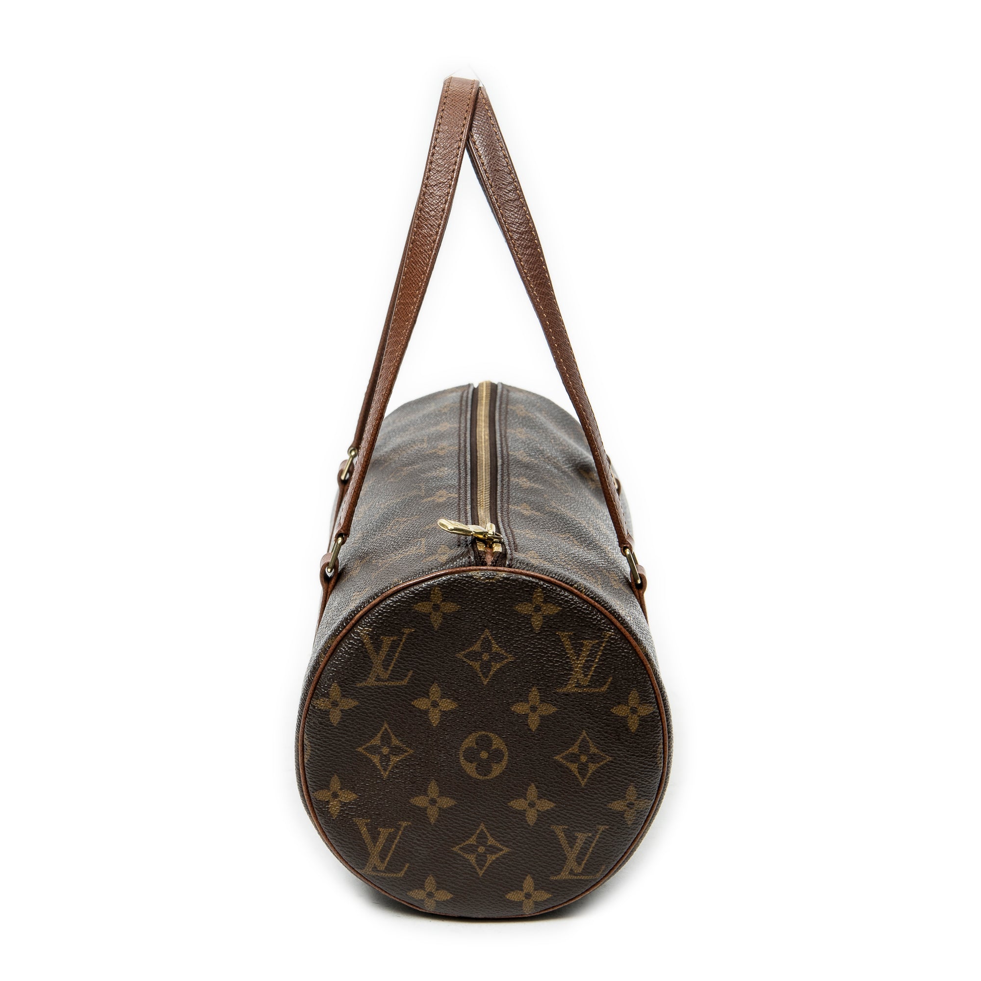Handbag Papillon 30 Brown Monogram Canvas