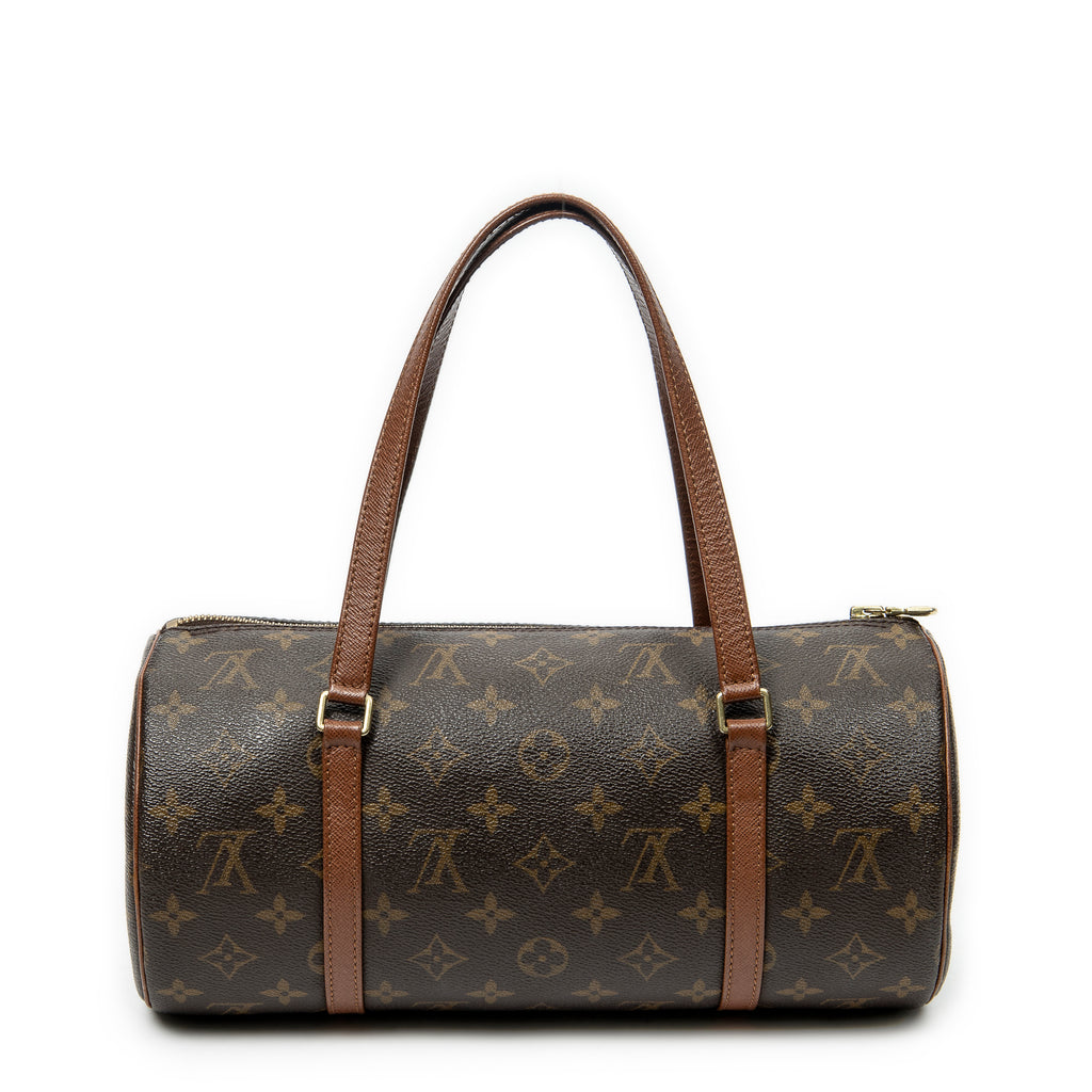 Handbag Papillon 30 Brown Monogram Canvas