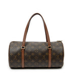 Handbag Papillon 30 Brown Monogram Canvas