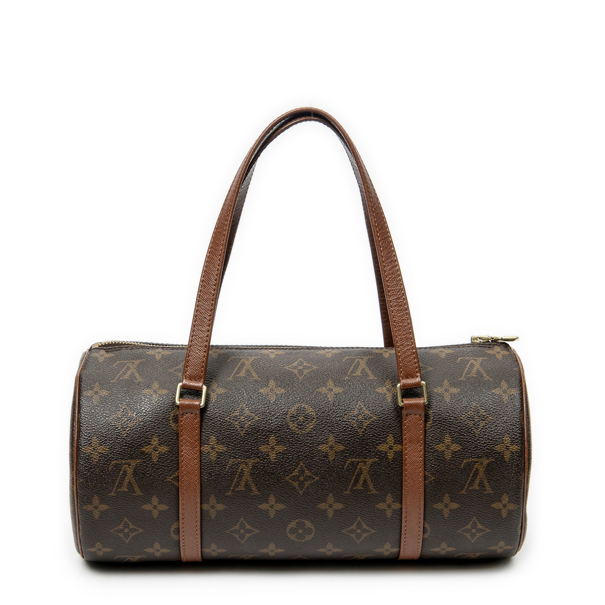 Handbag Papillon 30 Brown Monogram Canvas