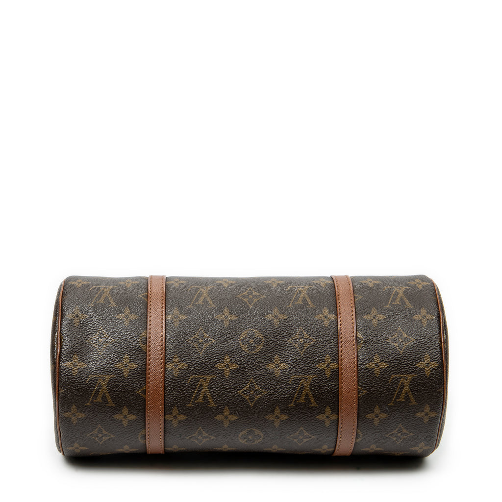 Handbag Papillon 30 Brown Monogram Canvas